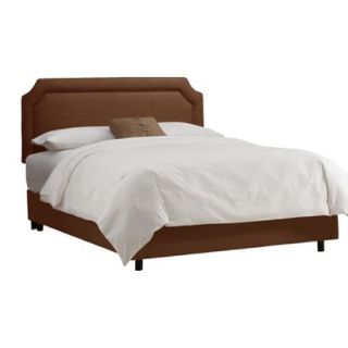 Skyline cal King Bed Skyline Furniture Clarendon Notched Bed   Linen Chocolate