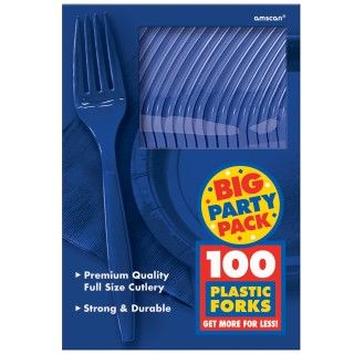 Bright Royal Blue Big Party Pack   Forks