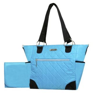 Wendy Bellissimo Quilted Tote Diaper Bag   Turquoise