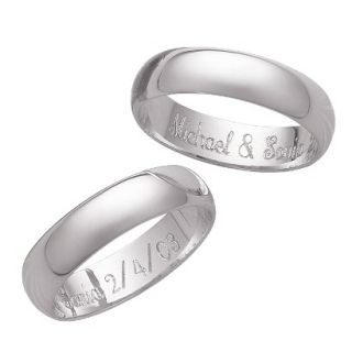 Sterling Silver Personalized 5mm. Band with Message Inside   13
