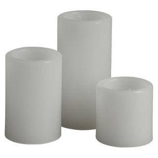 3pc White Pillar Candles