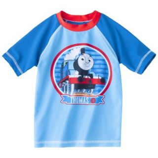Thomas the Tank Engine Toddler Boys Short Sleeve Rashguard   Blue 5T