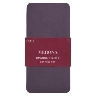 Merona Control Top Opaque Womens Tights   Plum M/L