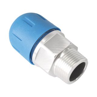 RapidAir FastPipe Threaded Adapter Fitting   1 Inch Fastpipe x 1 Inch male NPT,