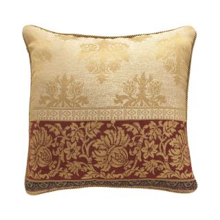 Croscill Classics Renaissance 18 Square Decorative Pillow, Scarlet
