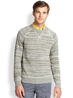 Jack Spade Coverstitch Crewneck Sweater   Grey