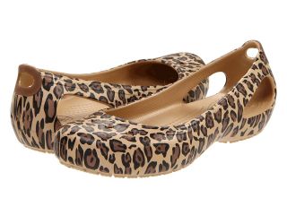 Crocs Kadee Leopard Womens Slip on Shoes (Gold)