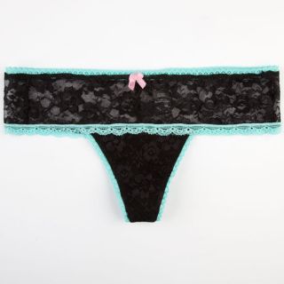 Ace Of Lace Thong Black In Sizes Medium, Small, Large For Women 242479100