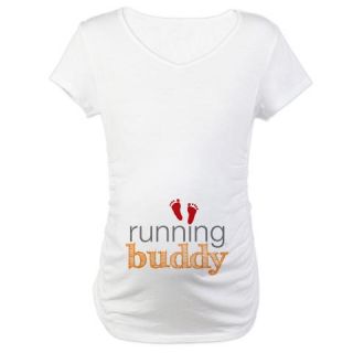  Running Buddy Red Maternity T Shirt