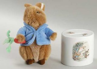 Wedgwood Peter Rabbit Oval Money Box & Plush Rabbit Small Gift Set, Fine China D