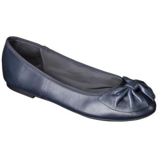 Womens Sam & Libby Chelsea Bow Genuine Leather Flat   Navy 8