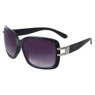 Merona Plastic Rectangle Sunglasses with Open Hinge   Black