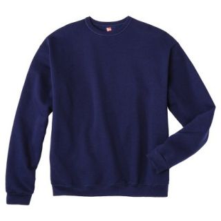 Hanes Premium Mens Fleece Crew Neck Sweatshirt   Navy M