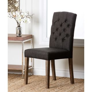 Colin Grey Linen Tufted Dining Chair