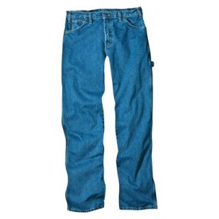 Dickies Mens Loose Fit Carpenter Jean   Stone Washed Blue 36x32