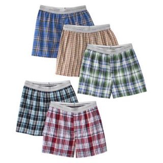 Hanes Boys Woven Boxer Underwear 5 pack   Assorted Colors M