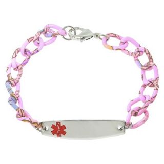 Hope Paige Medical ID Pink Aluminum Design Bracelet   Large