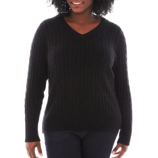 Knit Sweater   Plus, Black, Womens