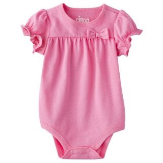 Circo Newborn Infant Girls Short sleeve Solid Bodysuit   Strwbry Pink 0 3 M
