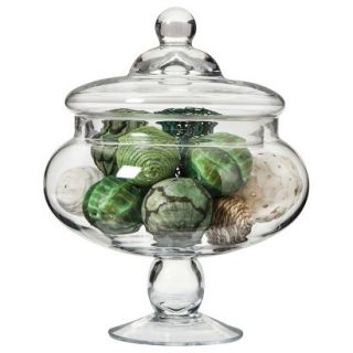 Threshold 12 Apothecary Jar With Decorative Mixed Vase Filler   Green/White