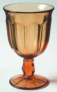 Noritake Provincial Amber Water Goblet   Golden Amber