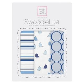 Swaddle Designs Jewel Tone SwaddleLite 3pk   Blue, True Blue & Sterling