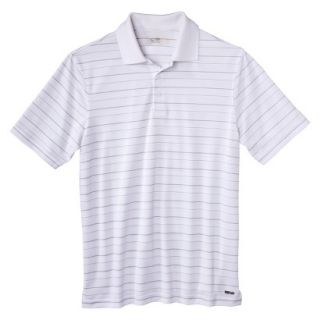 Mens Golf Polo Stripe   True White XL