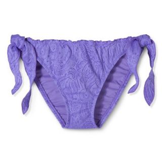 Womens Mock Tie Swim Bottom  Lilac XS
