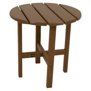 Polywood Round Patio Side Table   Brown