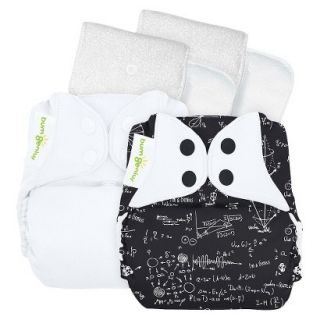 bumGenius 4.0 Snap Reusable Diapers   White Multicolored (2 Pack)