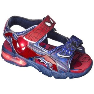 Toddler Boys Spiderman Light Up Footbed Sandals   Blue/Red 8