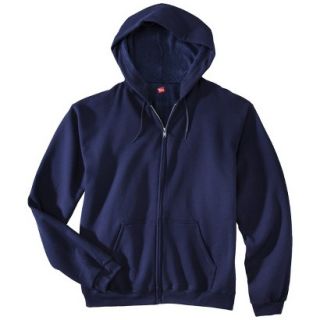Hanes Premium Mens Fleece Zip Up Hooded Sweatshirt   Navy XXL
