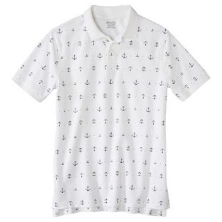 Mens Classic Fit Print Polo Shirt Fresh White L