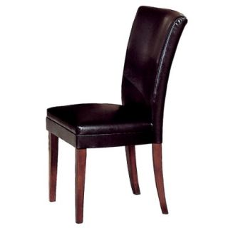 Dining Chair Vinyl Chair   Brown (Set of 2)