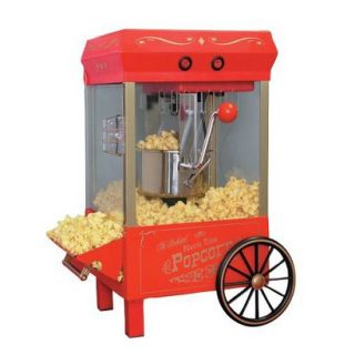 Nostalgia Electrics Old Fashioned Red Kettle Corn Popper