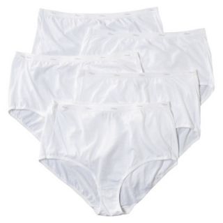 Hanes Womens 5 Pack Plus Size Brief Panties   White 11