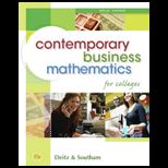 Contemporary Business Mathematics for Colleges   With CD