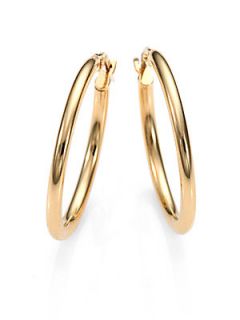 Roberto Coin 18K Yellow Gold Oval Hoop Earrings/1   Gold
