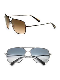 Oliver Peoples Bartley Sunglasses   Silver Chrome Sapphire