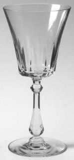 Unknown Crystal Unk5710 Wine Glass   Clear, Vertical Cut, Multisided Stem