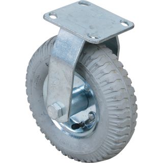 8 Inch Caster with Pneumatic Nonmarking Tire   Fixed Caster, 250 Lb. Capacity
