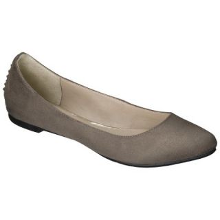 Womens Mossimo Vikki Studded Pointed Toe Flat   Taupe 6.5