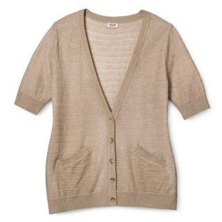 Mossimo Supply Co. Juniors Plus Size Short Sleeve Cardigan   Oatmeal 1X