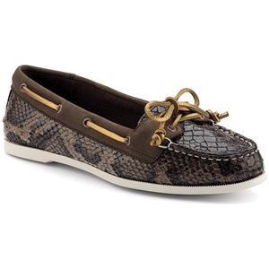 Sperry Top Sider Womens Audrey Brown Python Shoes, Size 7.5 M   9288168
