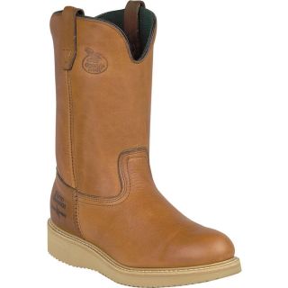 Georgia Farm & Ranch 10 Inch Wellington Work Boot   Barracuda Gold, Size 14