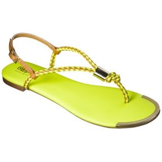 Womens Mossimo Audrey Braided Strap Sandal   Yellow 6.5