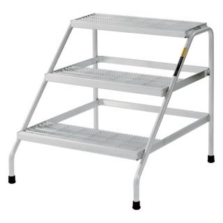 Bustin 3 Step Aluminum Service Platform   Assembly Required, 25 Inch W x 33