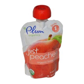 Plum Organics Just Fruit 3.5 ounce Peach Pouch (6 Pack)