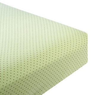 Swaddle Designs Fitted Crib Sheet   Lime with Brown Mod Dots