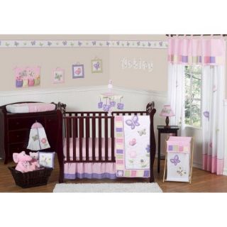 11pc Butterfly Crib Set   Purple
